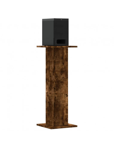 Supporti Altoparlanti 2 pz Rovere 30x30x80 cm Legno Multistrato