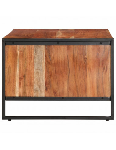 Tavolino da Salotto 90x55x40 cm in Legno Massello di Acacia