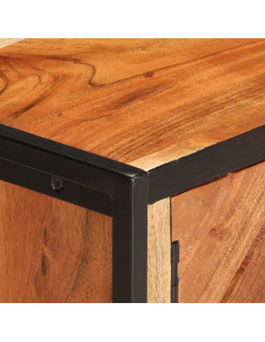 Tavolino da Salotto 90x55x40 cm in Legno Massello di Acacia