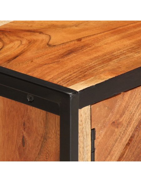 Tavolino da Salotto 90x55x40 cm in Legno Massello di Acacia