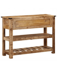 Tavolo Consolle 100x35x75 cm in Legno Massello di Mango 2