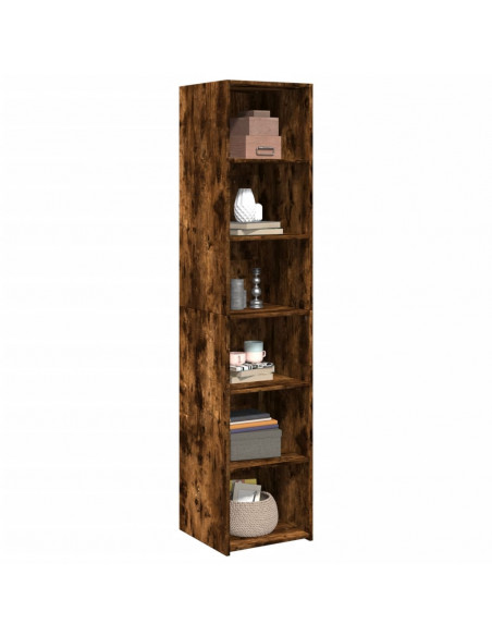Credenza Rovere Fumo 40x41x185cm in Legno Multistrato