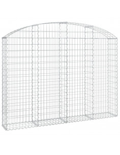 Cesto Gabbione ad Arco 200x30x140/160 cm Ferro Zincato 2