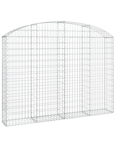Cesto Gabbione ad Arco 200x30x140/160 cm Ferro Zincato
