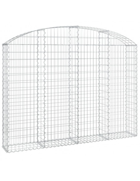 Cesto Gabbione ad Arco 200x30x140/160 cm Ferro Zincato