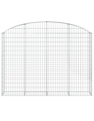 Cesto Gabbione ad Arco 200x30x140/160 cm Ferro Zincato