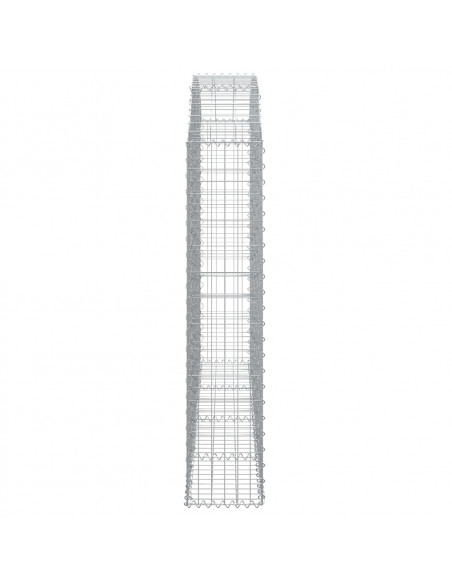 Cesto Gabbione ad Arco 200x30x140/160 cm Ferro Zincato