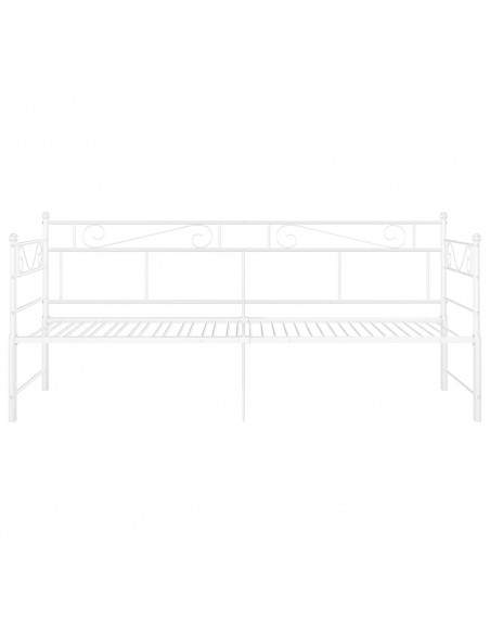 Telaio Divano Letto Estraibile Bianco in Metallo 90x200 cm