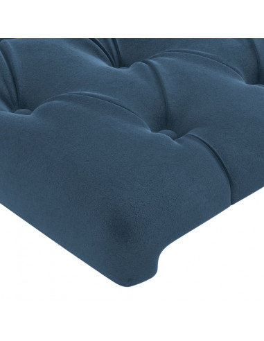 Testiera ad Orecchio Blu Scuro 183x23x78/88 cm in Velluto