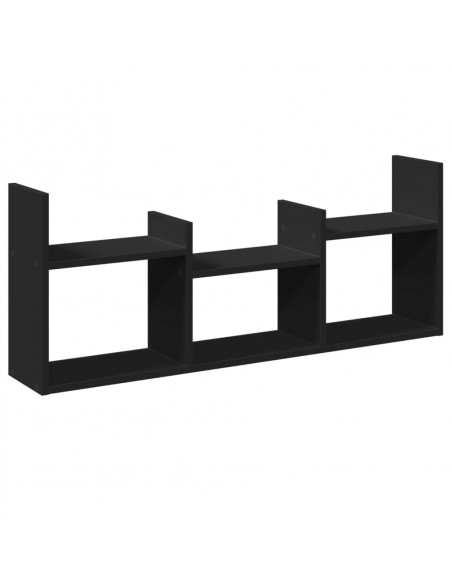 Mobile a Parete 100x18x40 cm Nero in Legno Multistrato