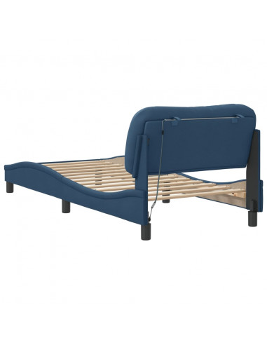 Giroletto con Luci LED Blu 80x200 cm in Tessuto