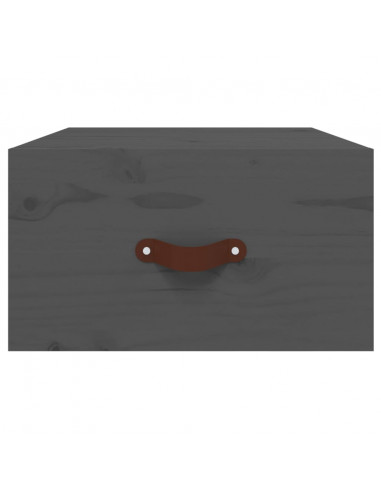 Comodino a Muro Grigio 40x29,5x22 cm