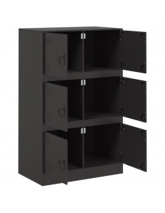 Credenza Nera 67x39x107 cm in Acciaio 2