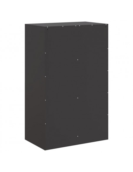 Credenza Nera 67x39x107 cm in Acciaio