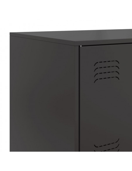 Credenza Nera 67x39x107 cm in Acciaio