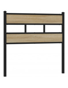Testiera di Ricambio Rovere Sonoma 90 cm in Ferro e Legno Multistrato 2