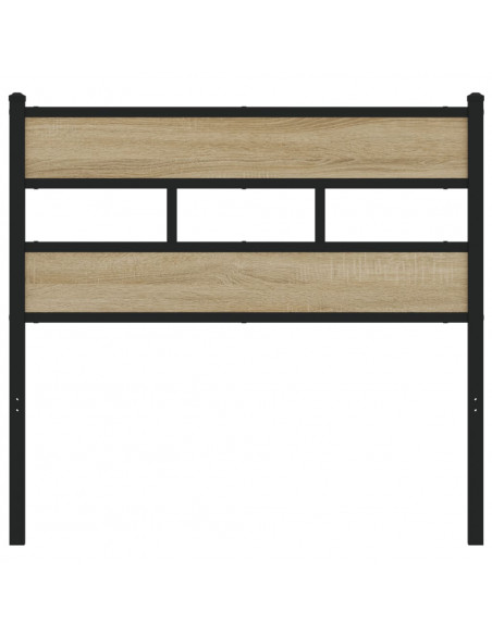 Testiera Rovere Sonoma 90 cm in Ferro e Legno Multistrato