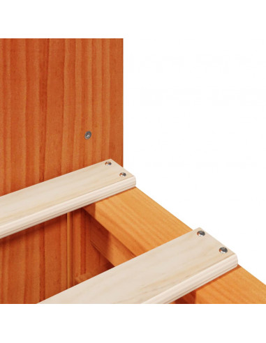 Letto Libreria senza Materasso Marrone Cera 120x190 cm Legno