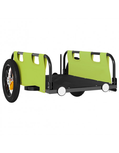 Rimorchio da Bici Verde Oxford e Ferro