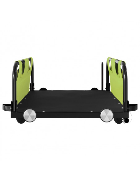 Rimorchio da Bici Verde Oxford e Ferro