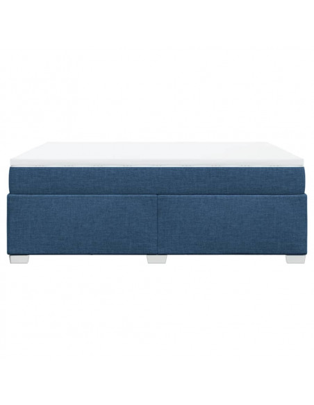 Giroletto a Molle con Materasso Blu 140x200 cm in Tessuto