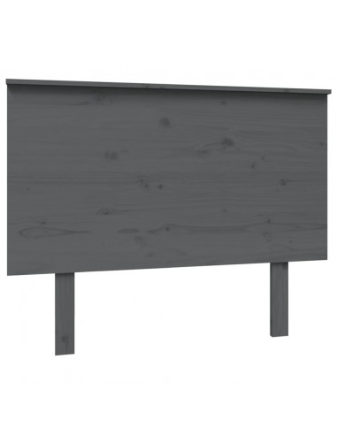 Testiera per Letto Grigia 104x6x82,5 cm Legno Massello di Pino