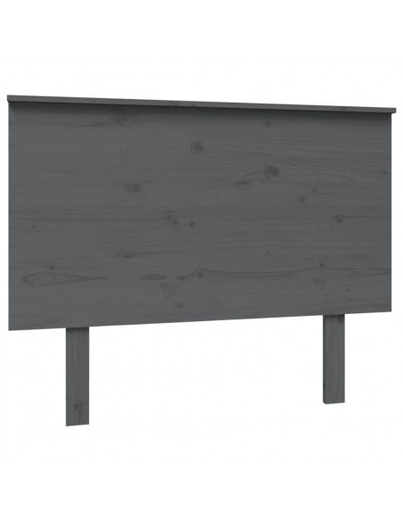 Testiera per Letto Grigia 104x6x82,5 cm Legno Massello di Pino