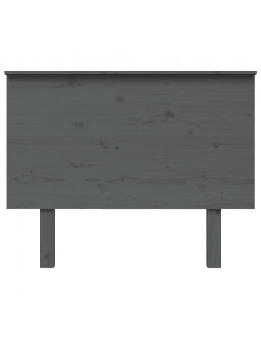 Testiera per Letto Grigia 104x6x82,5 cm Legno Massello di Pino