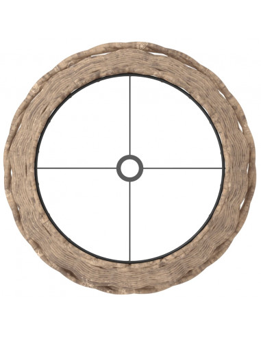 Paralume Marrone Ø25x17 cm in Vimini