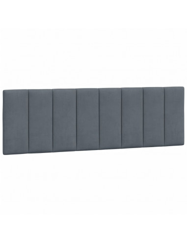 Giroletto con Testiera Grigio Scuro 160x200 cm in Velluto