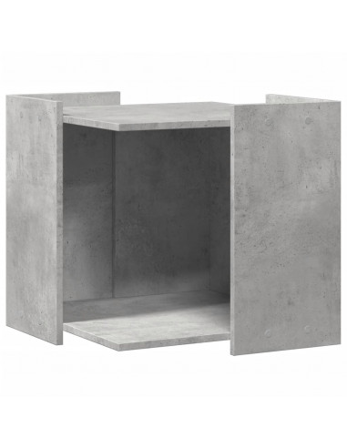 Recinto Lettiera Gatti Grigio Cemento 53x53x51 cm in Truciolato