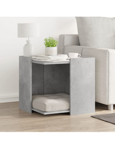 Recinto Lettiera Gatti Grigio Cemento 53x53x51 cm in Truciolato