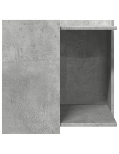 Recinto Lettiera Gatti Grigio Cemento 53x53x51 cm in Truciolato