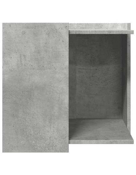 Recinto Lettiera Gatti Grigio Cemento 53x53x51 cm in Truciolato