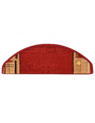 Tappetini per Scale Autoadesivi 5 pz 65x21x4 cm Rossi