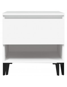 Tavolini 2 pz Bianchi 50x46x50 cm in Legno Multistrato 2