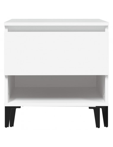 Tavolini 2 pz Bianchi 50x46x50 cm in Legno Multistrato