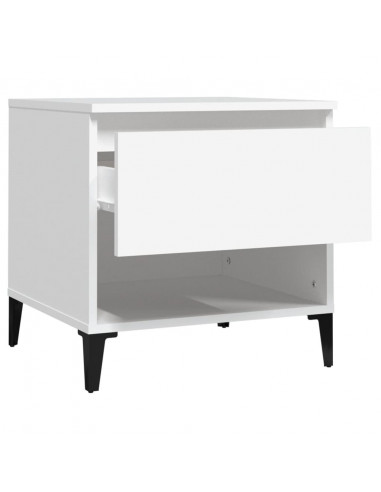 Tavolini 2 pz Bianchi 50x46x50 cm in Legno Multistrato