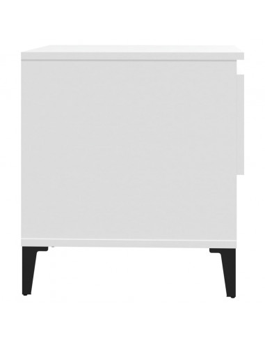 Tavolini 2 pz Bianchi 50x46x50 cm in Legno Multistrato