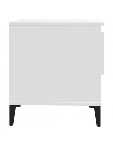 Tavolini 2 pz Bianchi 50x46x50 cm in Legno Multistrato