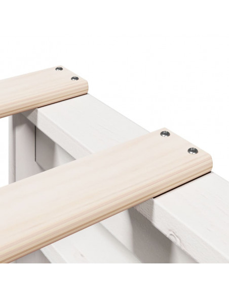 Letto Libreria senza Materasso Bianco 150x200 cm Legno di Pino