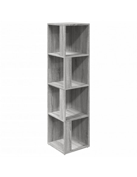 Scaffale Angolare Grigio Sonoma 33x33x132 cm Legno Multistrato