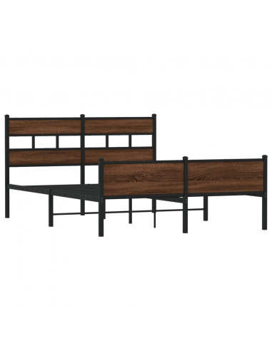 Giroletto senza Materasso Rovere Marrone 137x190 cm Truciolato