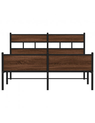 Giroletto senza Materasso Rovere Marrone 137x190 cm Truciolato