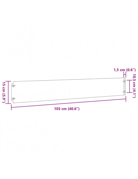 Bordure per Prato 10 pz 15x103 cm Flessibili in Acciaio Corten