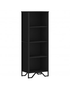 Libreria Nera 50x31x137,5 cm in Truciolato 2