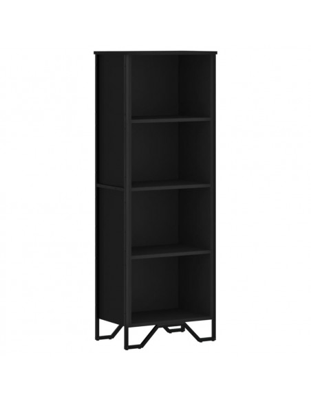 Libreria Nera 50x31x137,5 cm in Truciolato