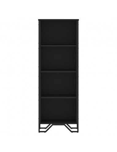 Libreria Nera 50x31x137,5 cm in Truciolato