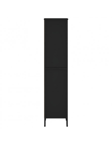 Libreria Nera 50x31x137,5 cm in Truciolato