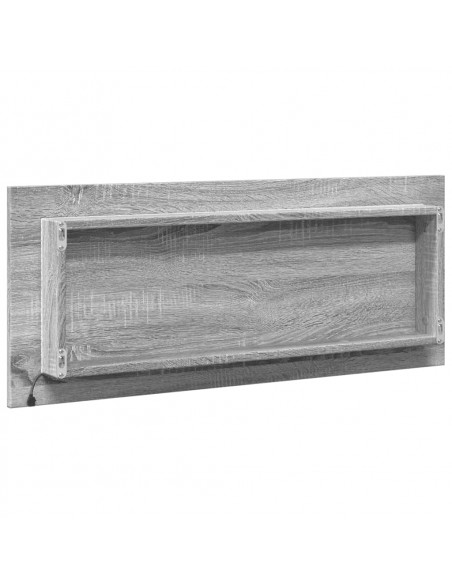 Specchio da Bagno con LED Grigio Sonoma 100x8,5x37cm Truciolato